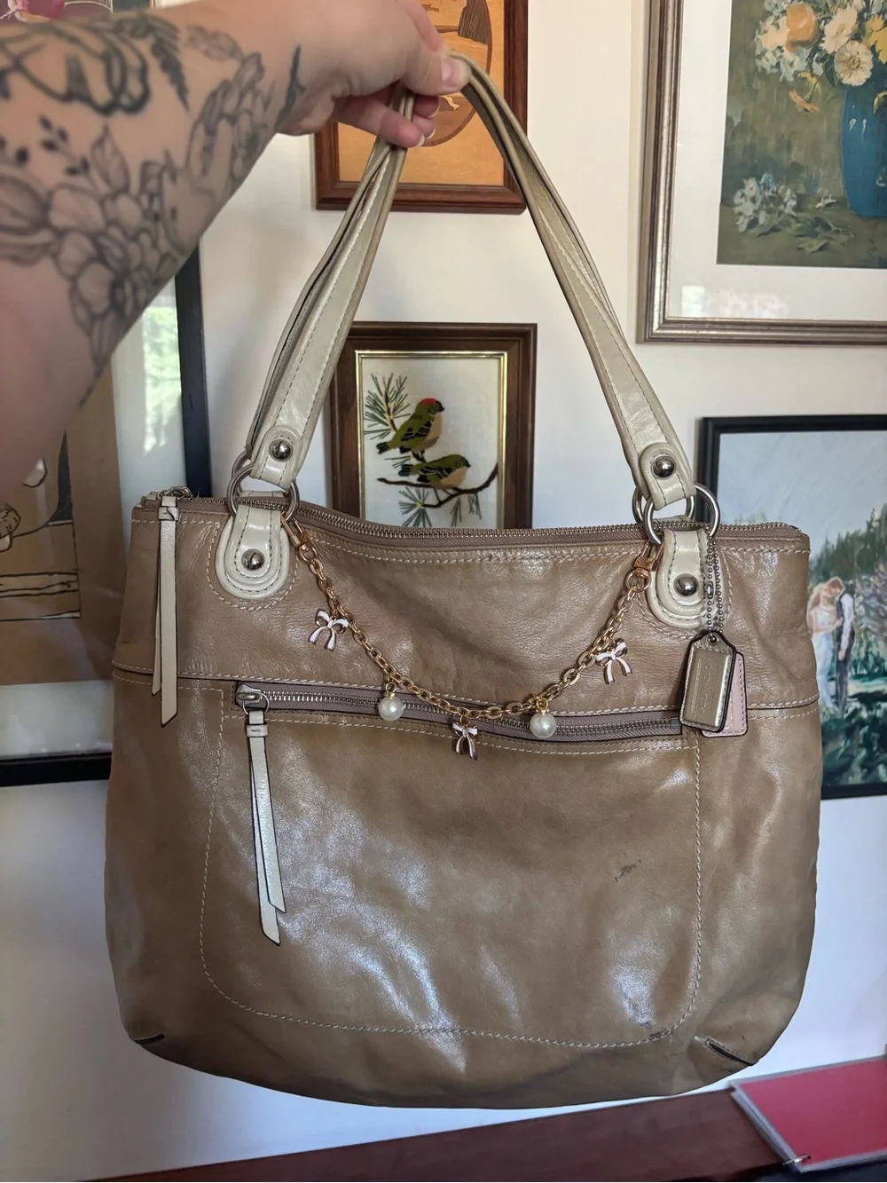 Coach Hampton Leather Tote shoulder bag